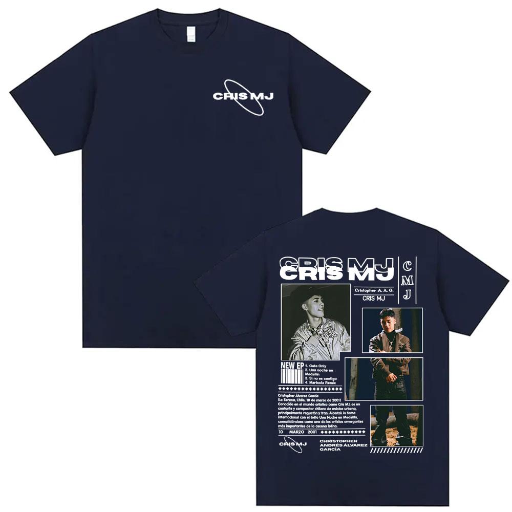 

Rap Singer Cris MJ Album Tour Pattern Tshirt 2026 Summer New Men Clothing Harajuku High Street Y2K Tshirt Mens Cotton Tshirt 3XL