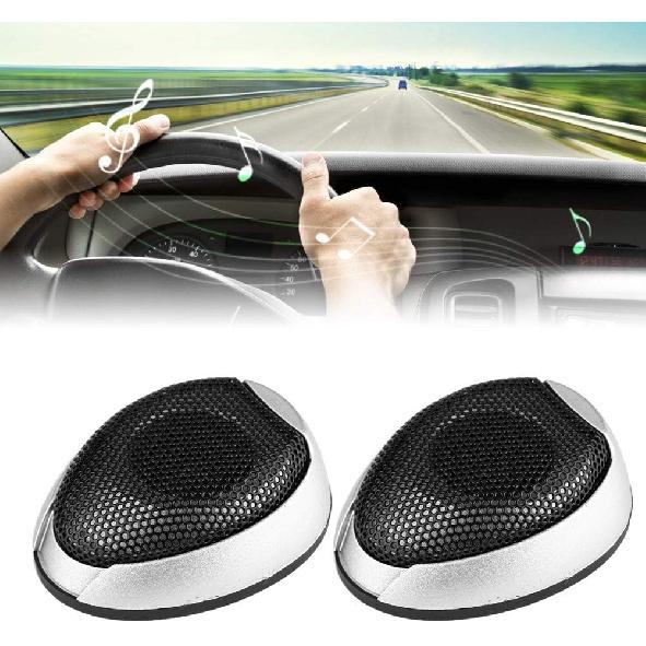 10W Car Speaker Round Stickable Loudspeaker Automobile Tweeter with Adhesive for Easy Installation Compatible with Most Vehicles