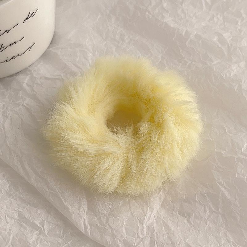 Plush Woolen Hair Tie - Women's Autumn/Winter Dopamine Style Hair Accessory