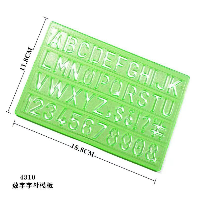 Jinsihou Durable Green Round Oval Geometry Template Ruler for Architectural Drawing and Furniture Design Resin Measuring Ruler