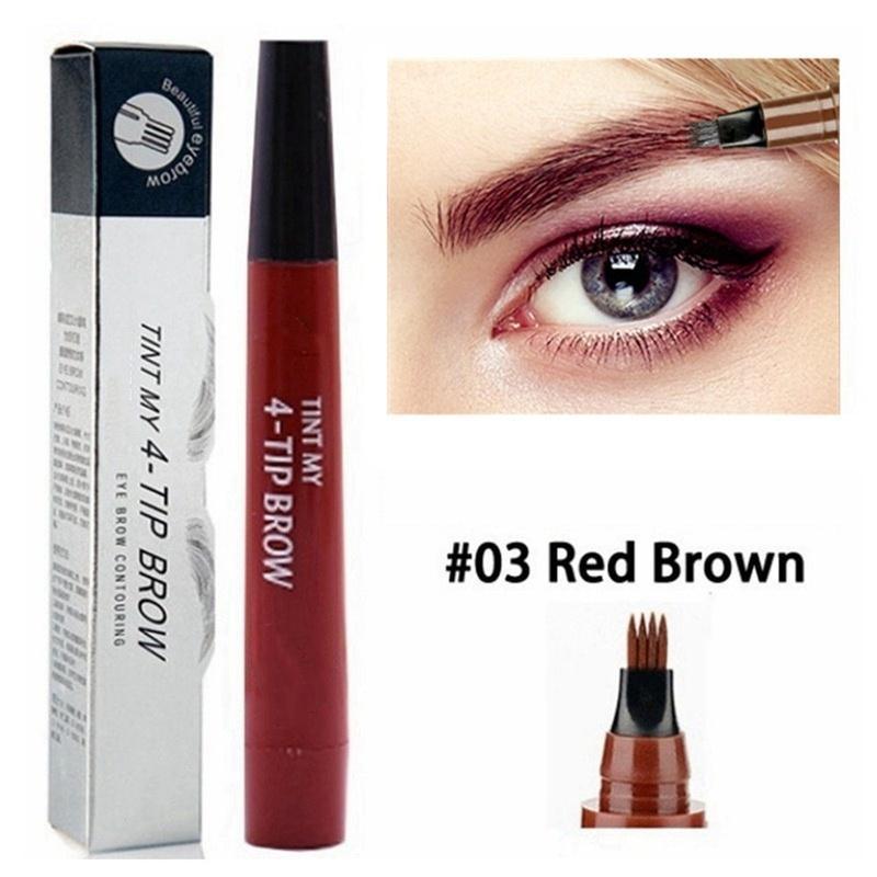 5Colors 4Heads Waterproof Brow Pencil Makeup Natural Long Lasting Eyeliner Brow Pencil Beauty Tool