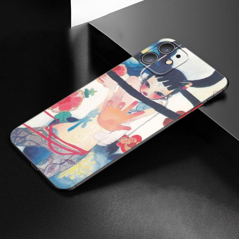 Aya Takano Phone Case For Apple iPhone 12 13 Mini 11 Pro Max XR X XS MAX 8 7 6S 6 Plus SE 5S 5 2020 Soft TPU Black Cover