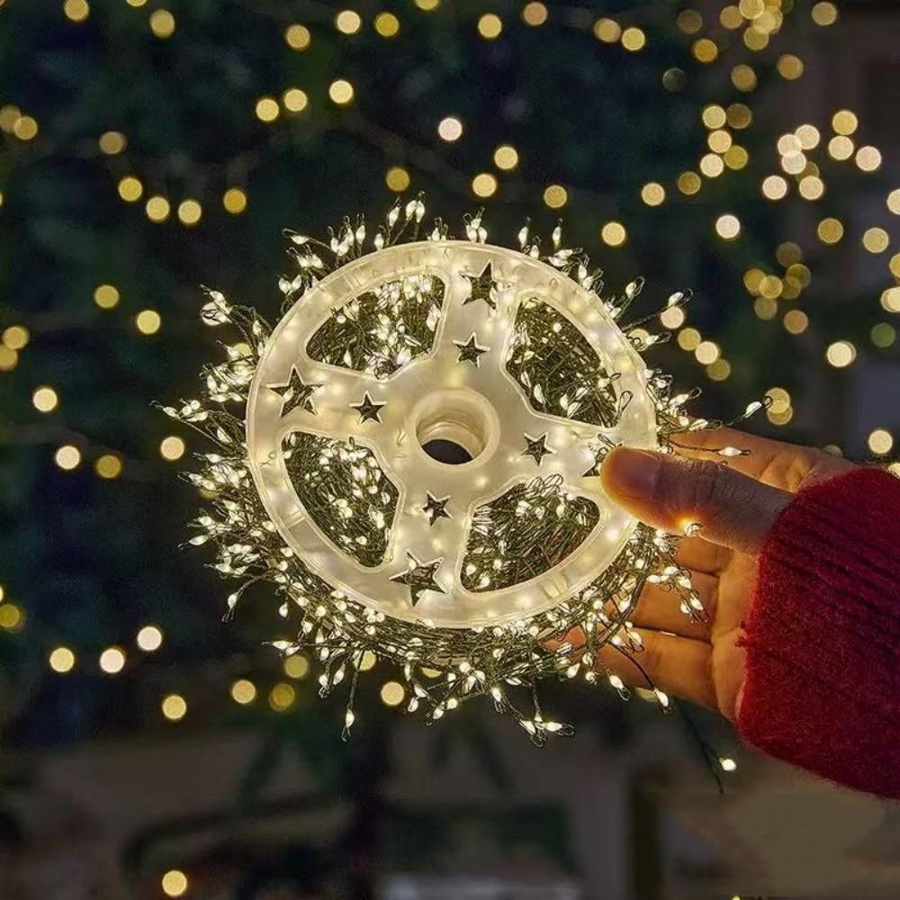 USB Dark Green LED Firecracker Light with 8 Flashing Modes for Decorating Christmas Trees, Ceilings Bedrooms, Windows