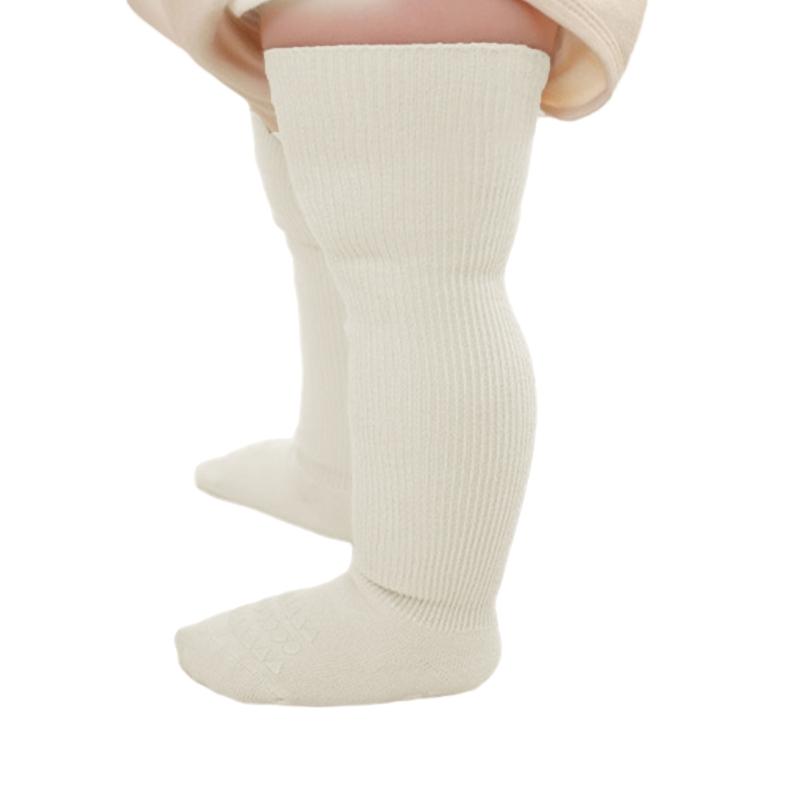 Anti-Rutsch Boden Socken für Kleinkind Mädchen Jungen Unisex Überknie Socken Säugling gekämmte Baumwolle Gummisohlen Socken für Innen