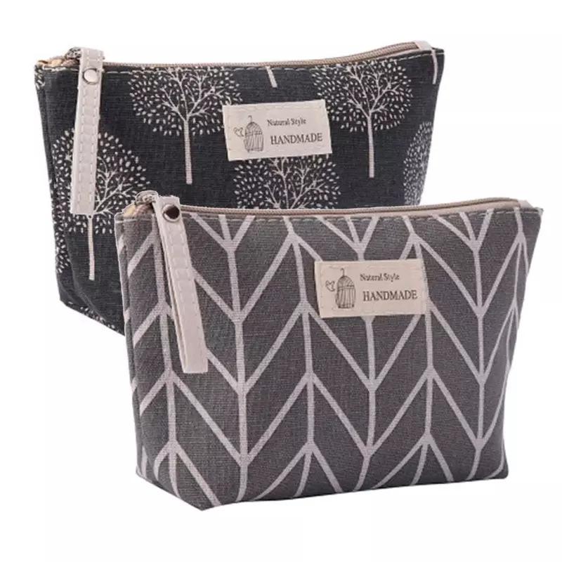 Canvas Cosmetic Bag Large Capacity Fabric Change Bag Travel Area Cosmetics Wash Storage Bag