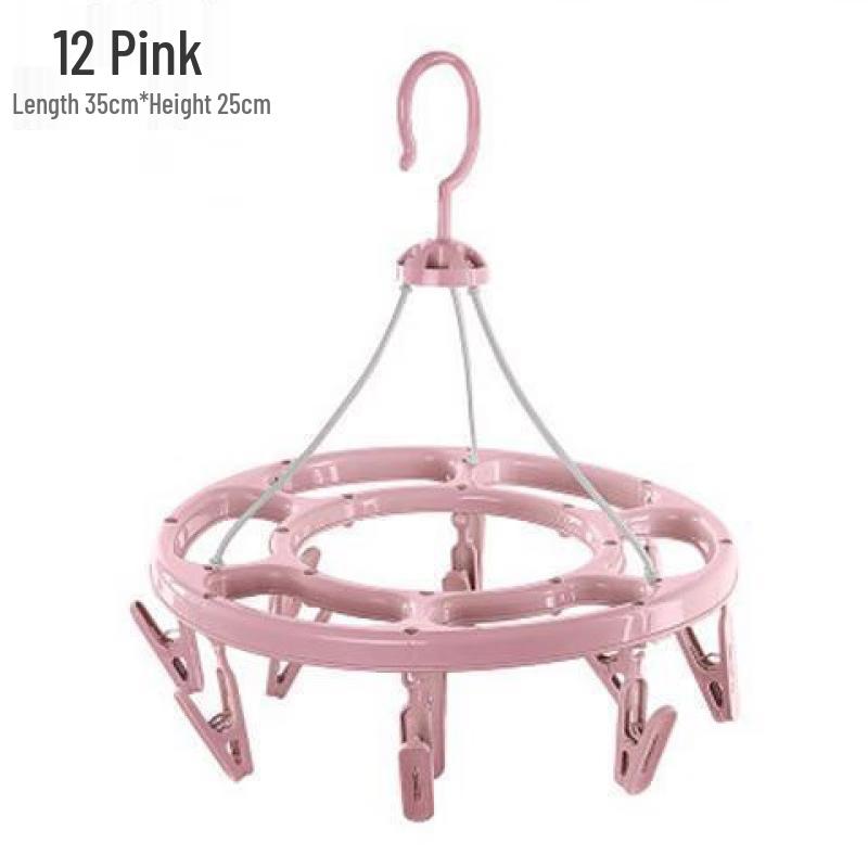 Multi-Clip Clothes Drying Hanger