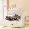 M-1Pc Quilted Travel Case Hangable Storage Bag with Hanging Hook for Airwrap Cotton Hair Tools Portable Organizer Bag