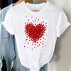 Cute women's printed top summer women's short sleeved women's T-shirt