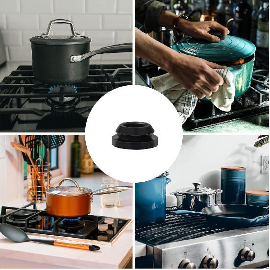 8pcs RV Stove Top Grommets, RV Stove Grommet Kit for Magic Chef and for Atwood Stove Grates Black Rubber Grommet for RV Stove-Effectively Reduce