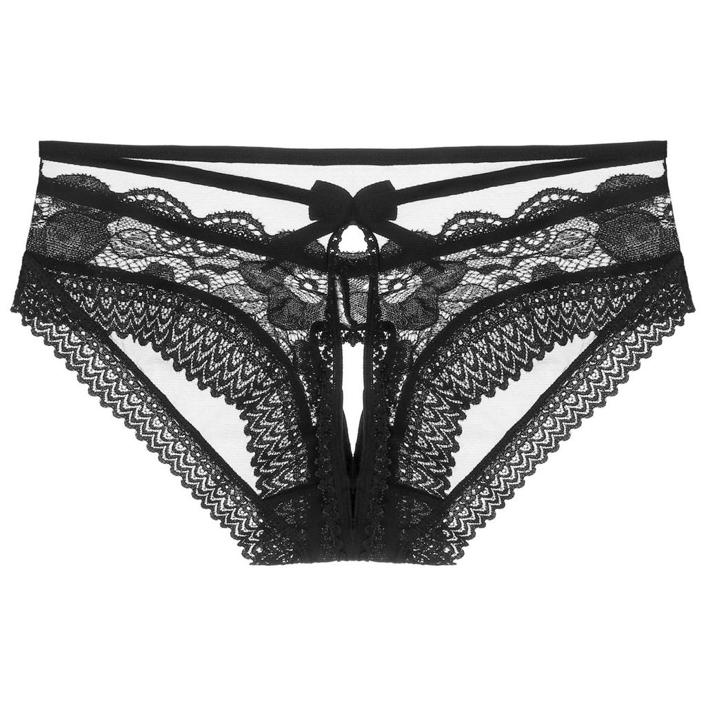 Pánské krajkové, síťované průhledné kalhotky Pure Light bez rozkroku Spodní prádlo Sissy s mašličkami Noční plavky na ramínka