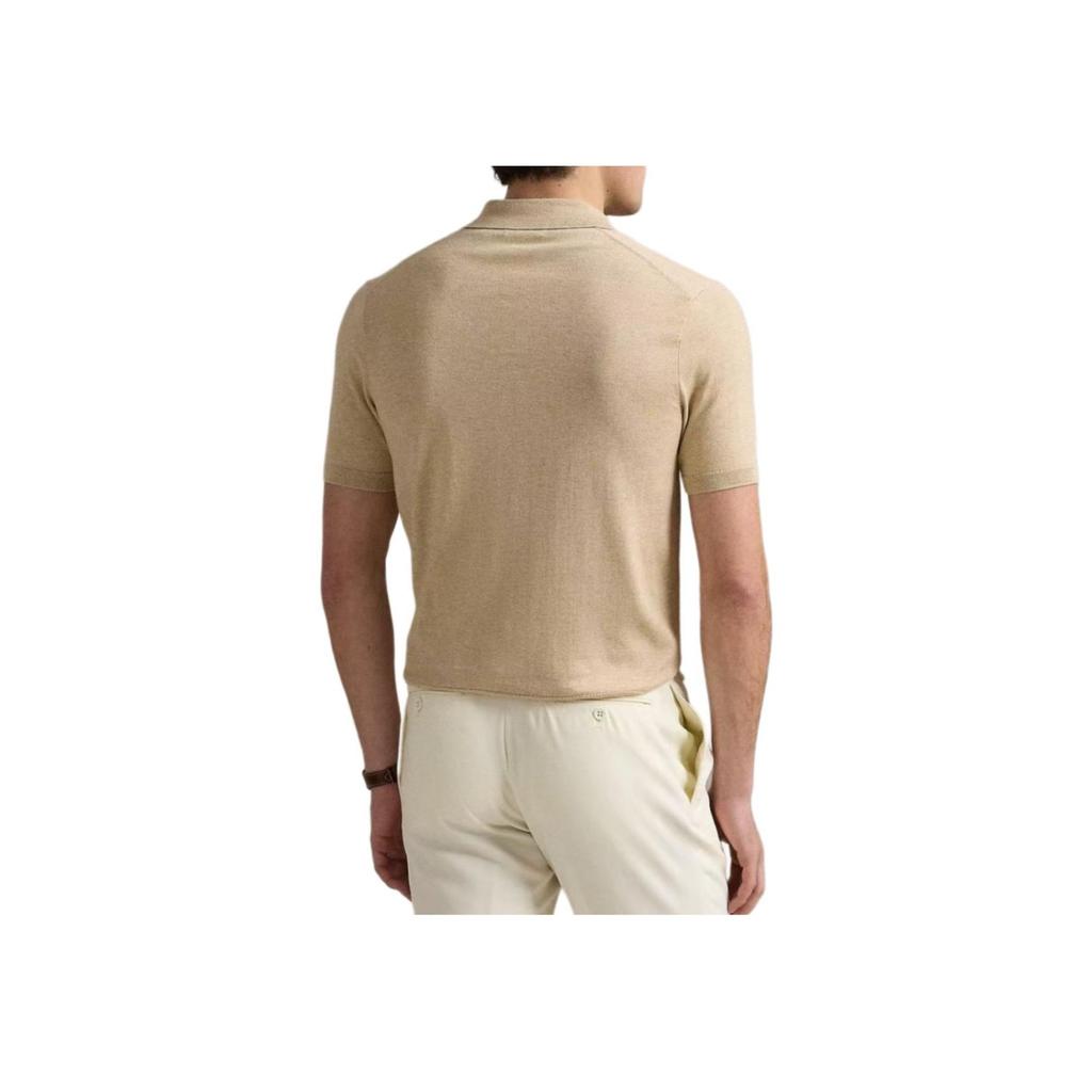 Polo Ralph Lauren Solid Color Pony Embroidered Straight Fit Short Sleeve Polo Shirt Men Tops Khaki 710950158-006