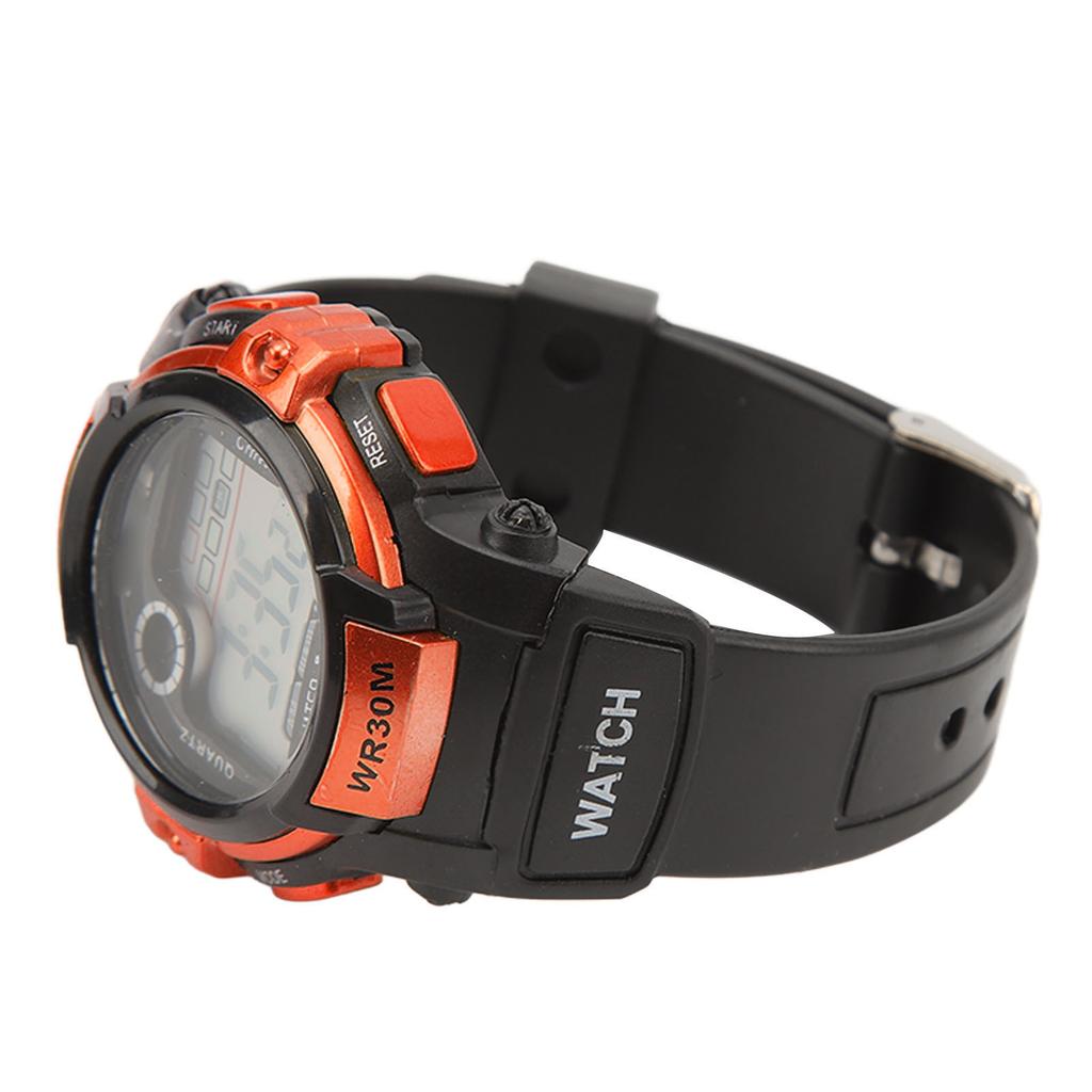 Ceas Sport Digital LCD Ceas Electronic Luminos Ceas pentru Bărbați pentru Activități în Aer Liber Portocaliu