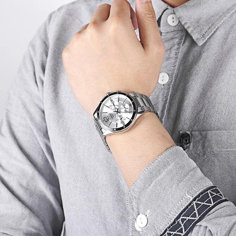 CASIO Men Silver Watch MTP-1374D-7AV-