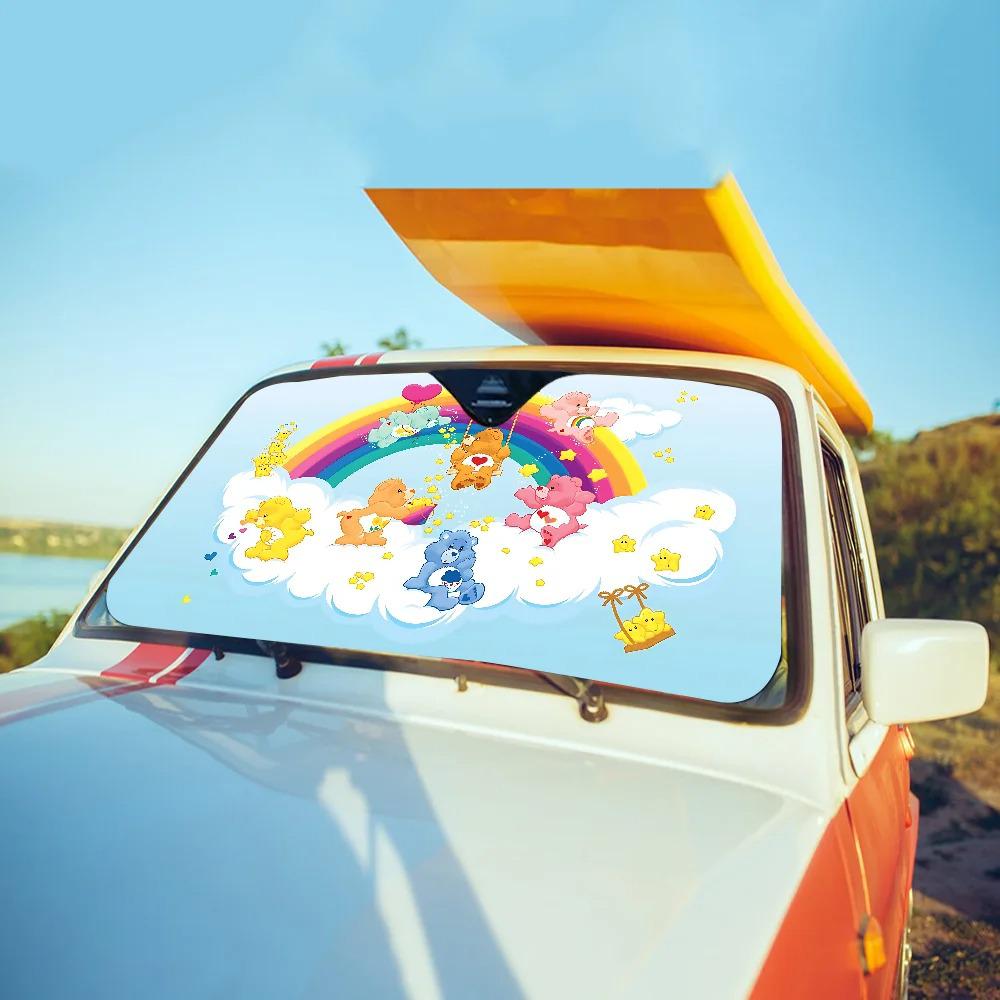 Cartoon Car Sunshade: Windshield Sun Protection & Heat Insulation
