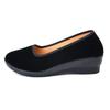 Cloth Shoes, Wedge Heel, Large Size, Medium Strap Dance Shoes, Hotel Shoes, Etiquette, Black Cloth Shoes