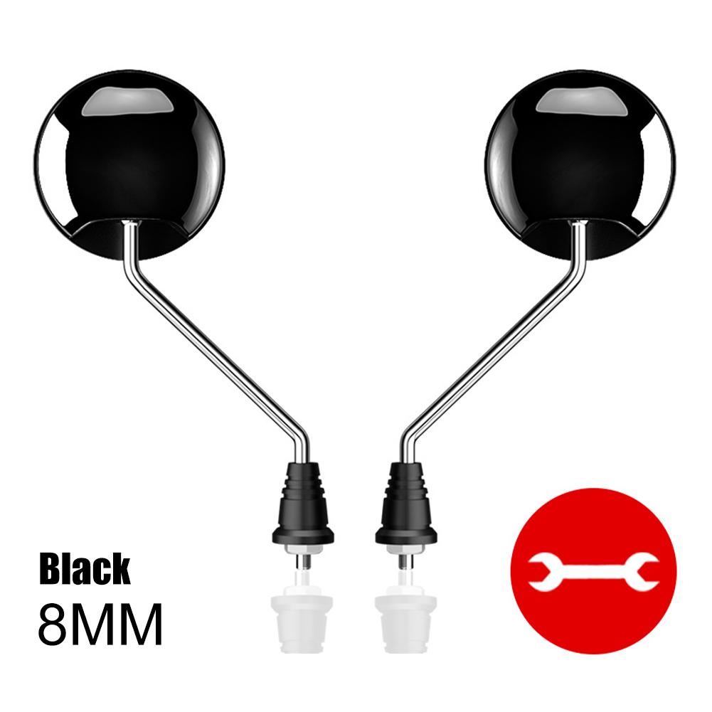 

2 шт. универсальное зеркало заднего вида для мотоцикла, вращающееся на 360 градусов, регулируемое зеркало бокового вида для мотоцикла, электроскутера чёрный