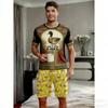 Kids Set Funny Duck Printed Kids T-shirt and Shorts 2 Piece Set Summer Casual Outdoor Boys and Girls Outfit Kids Clothing