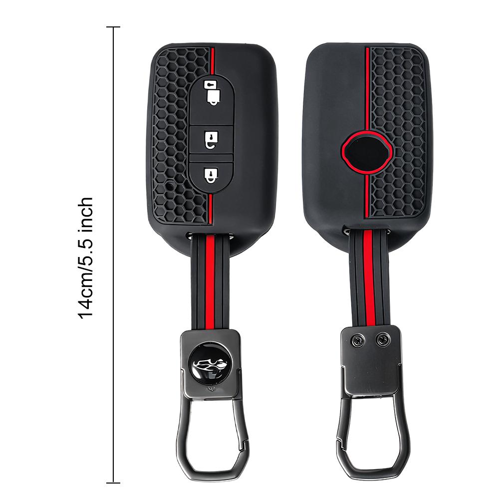 2 Button Silicone Key Case Cover For Nissan Qashqai Micra Juke X-Trail Navara Note Tiida Keyless Fob Shell Skin Holder Protector