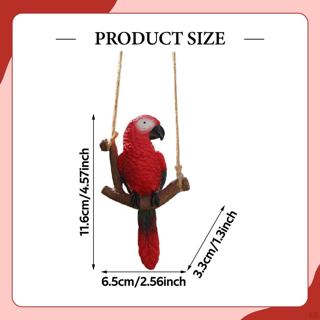 Collectible Garden Bird Statue Parrot Figurine for Home and Yard Decor