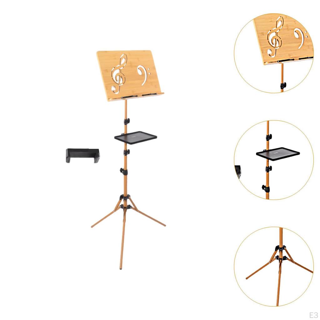 Compacte Muziekstandaard met Verstelbare Hoogte, Ideaal voor Instrumentalisten