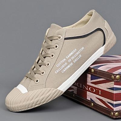 Youth Fashion Men's Lace-up Canvas Shoes Classic Versatile Trend Fashion Breathable Casual Board Shoes Low-top Men's Shoes