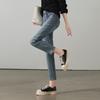 SOFSIL 2026 Spring High-Waist Slim-Fit Ankle Jeans