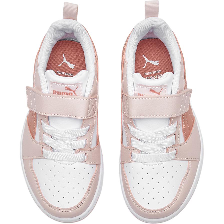 Puma Rebound V6 Lo Ac+ Versatile Comfortable Low-Top Kids Skate Shoes Kids Sneakers Pink 397419-17