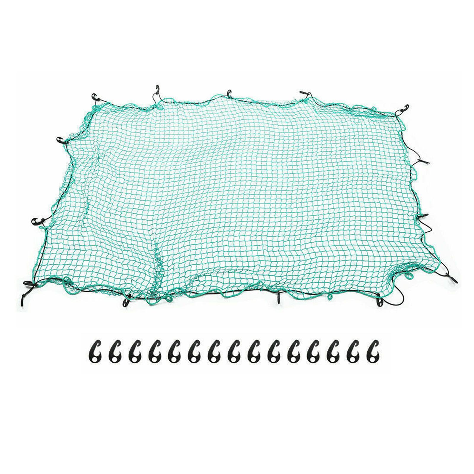 Gepäcknetz mit 15 Haken und elastischem Gurt 4,9x7,2ft / 6,5x9,8ft / 8,2x11,5ft Gepäcknetze Schwerlast Bungee-Gepäcknetz C