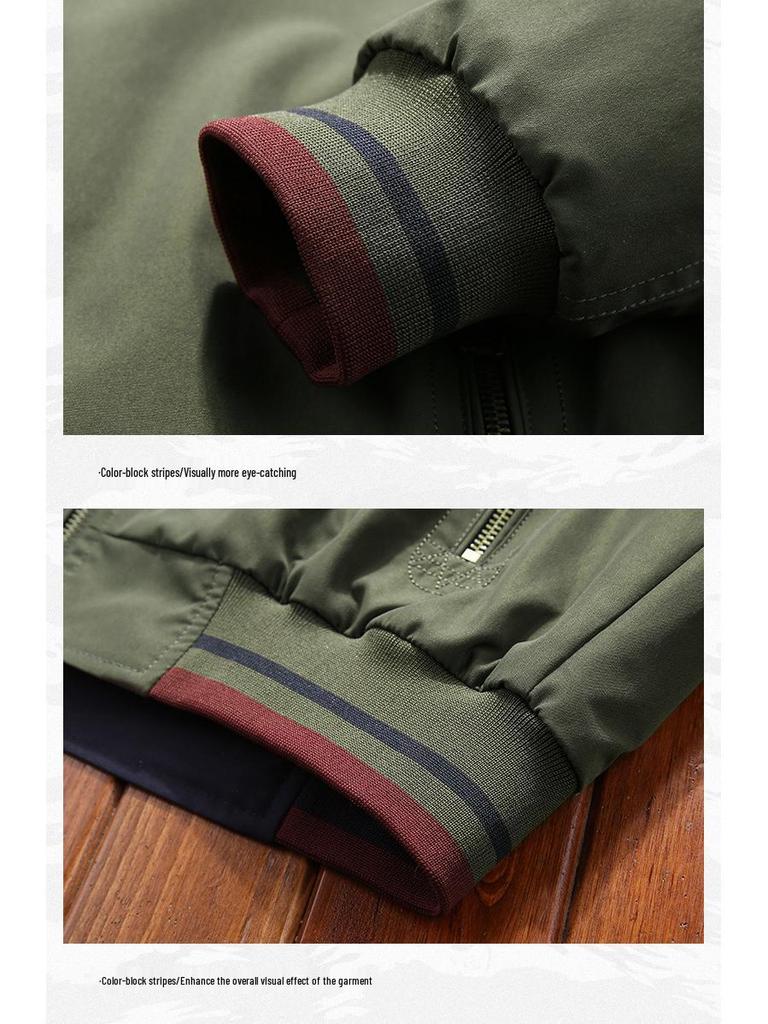 Wendbare Stehkragenjacke für Männer mittleren Alters: Frühling/Herbst Business Casual Kleidung