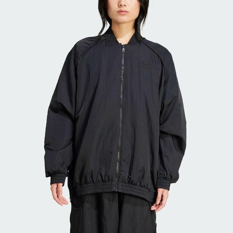 Adidas Veste de survêtement Originals Coupe ample Zippée Manches longues Veste Femme Noir IT9670