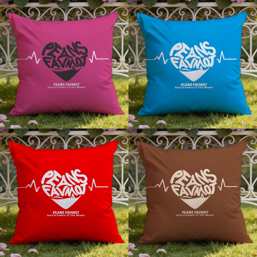 Creative love letters Cushion Cover Home & Car Dual-Scene Pillow Cover: Reversible for Premium Comfort