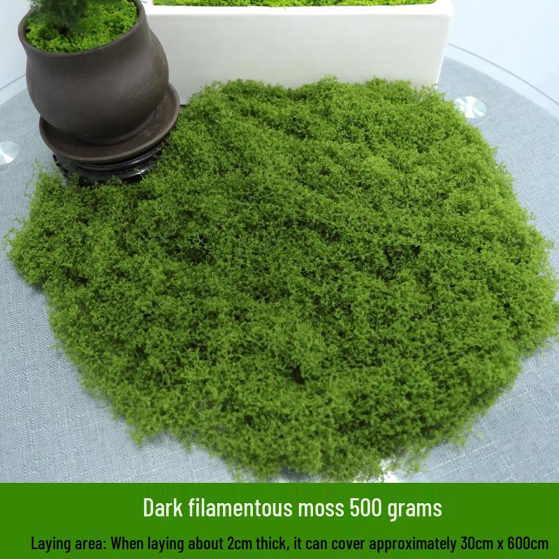 Artificial Moss Silk Grass Lawn for Landscaping and Decoration