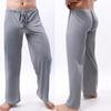 Pantaloni da Yoga da Uomo Vita Bassa Coulisse Dritti Larghi Sottili Sportivi Vita Elastica Comoda Taglie Forti Pantaloni Sportivi da Uomo Tessuto da Uomo