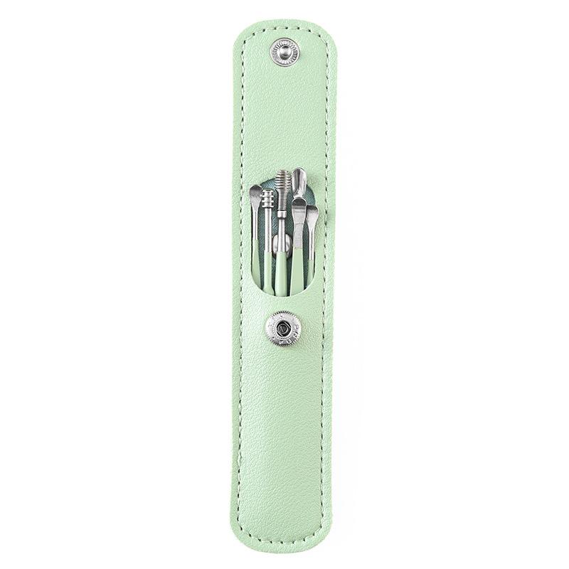 

6 шт. инструмент для удаления воска для ушей, палочки для удаления ушной серы, кюретка для чистки ушей, ложка для чистки ушей, уход за здоровьем