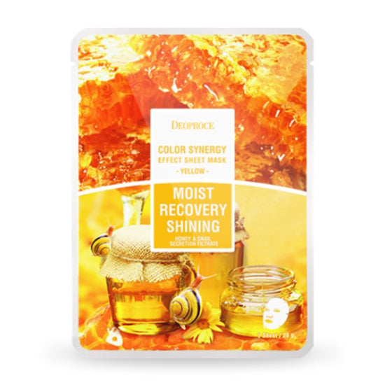 

Deoproce Color Synergy Effect Тканевая маска Желтый мед и улитка 20 г * 5 шт./10 шт./15 шт./20 шт. 5ea