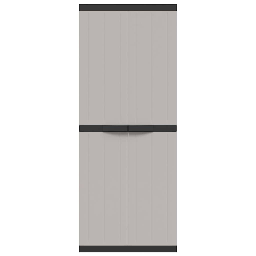 Vidaxl Szafka Ogrodowa, Szaro-Czarna, 65X37X165 Cm, Pp