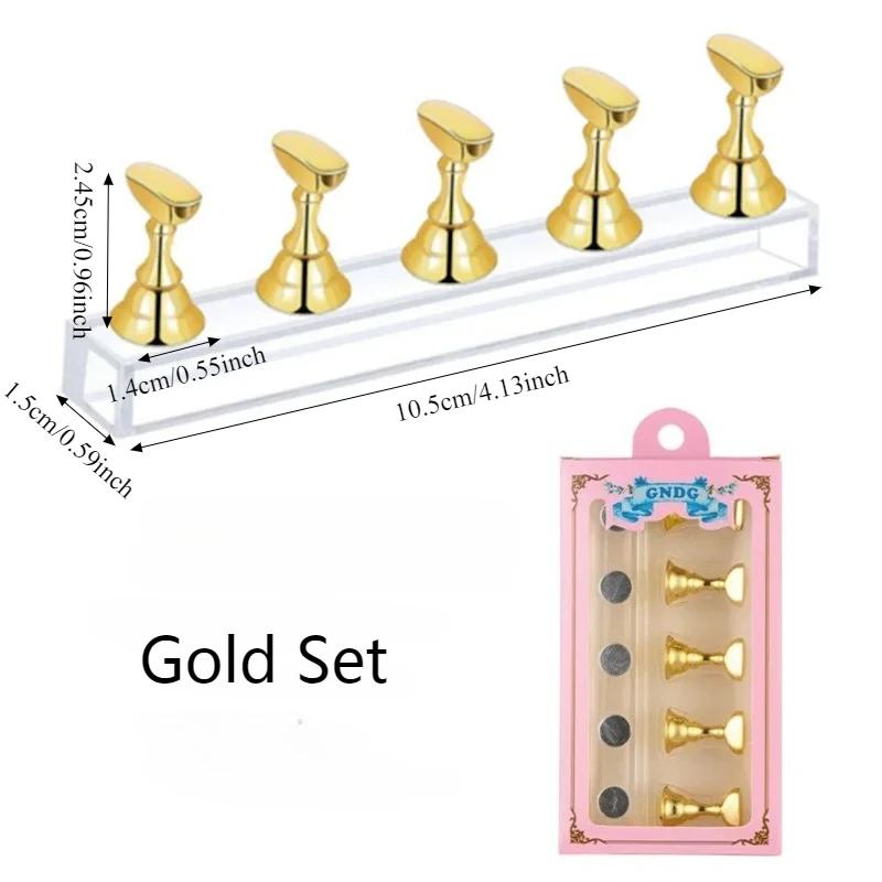 1 Set Support à Ongles Magnétique pour Affichage d'Ongles à Presser Faux Ongles Embouts d'Ongles Support d'Entraînement avec Pâte Réutilisable Débutant Ongles DIY