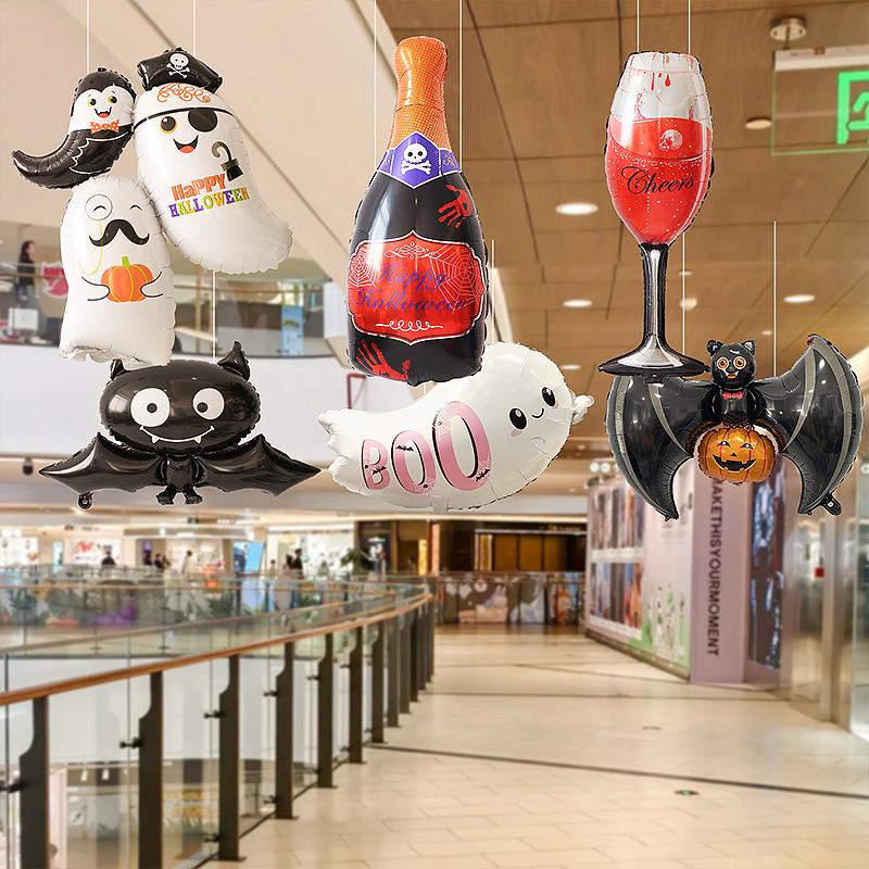 Halloween Balloons & Ornaments: Pumpkin Lantern Photo Props for Outdoor Décor