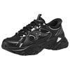 DLites 5.0 Panda Shoes Slip-On Comfortable Versatile Height Increasing Low-Top Dad Shoes Women Sneaker Black 150526-BKSL