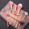 Sakura Cardcaptor 8dílná sada štětců na make-up s kovovými rukojeťmi Sada štětců Sailor Moon Kompletní kosmetické nástroje pro dívky