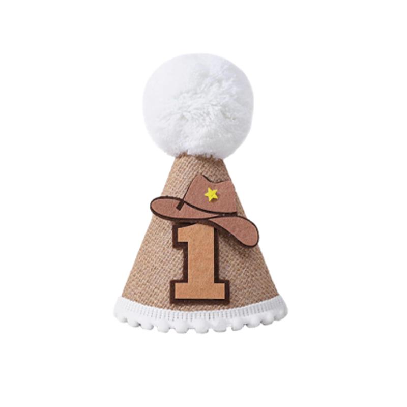Cowboy 1st Birthday Decorations  1st Birthday Party Hat First Birthday High Chair Banner 1st Birthday Cake Topper 1st Birthday D