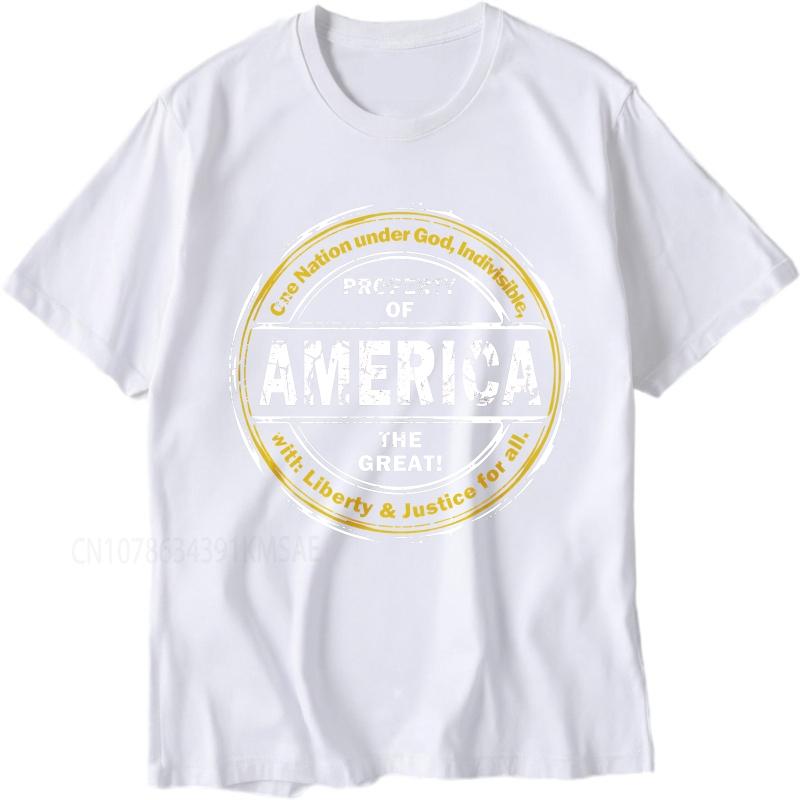 new cotton tshirt Cotton summer Man t shirt Property Of America The Great Short Sleeve Soft Round Neck Tshirt male teeshirt