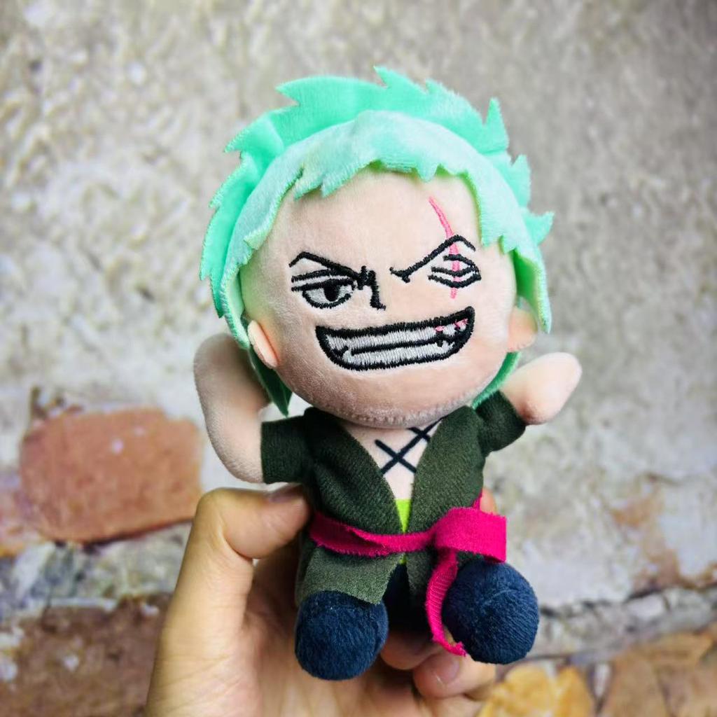 15cm One Piece Anime Figure Cute Zoro Luffy Toys Kawaii Statue Figure Model Dolls Pendant Kids Xmas Gifts