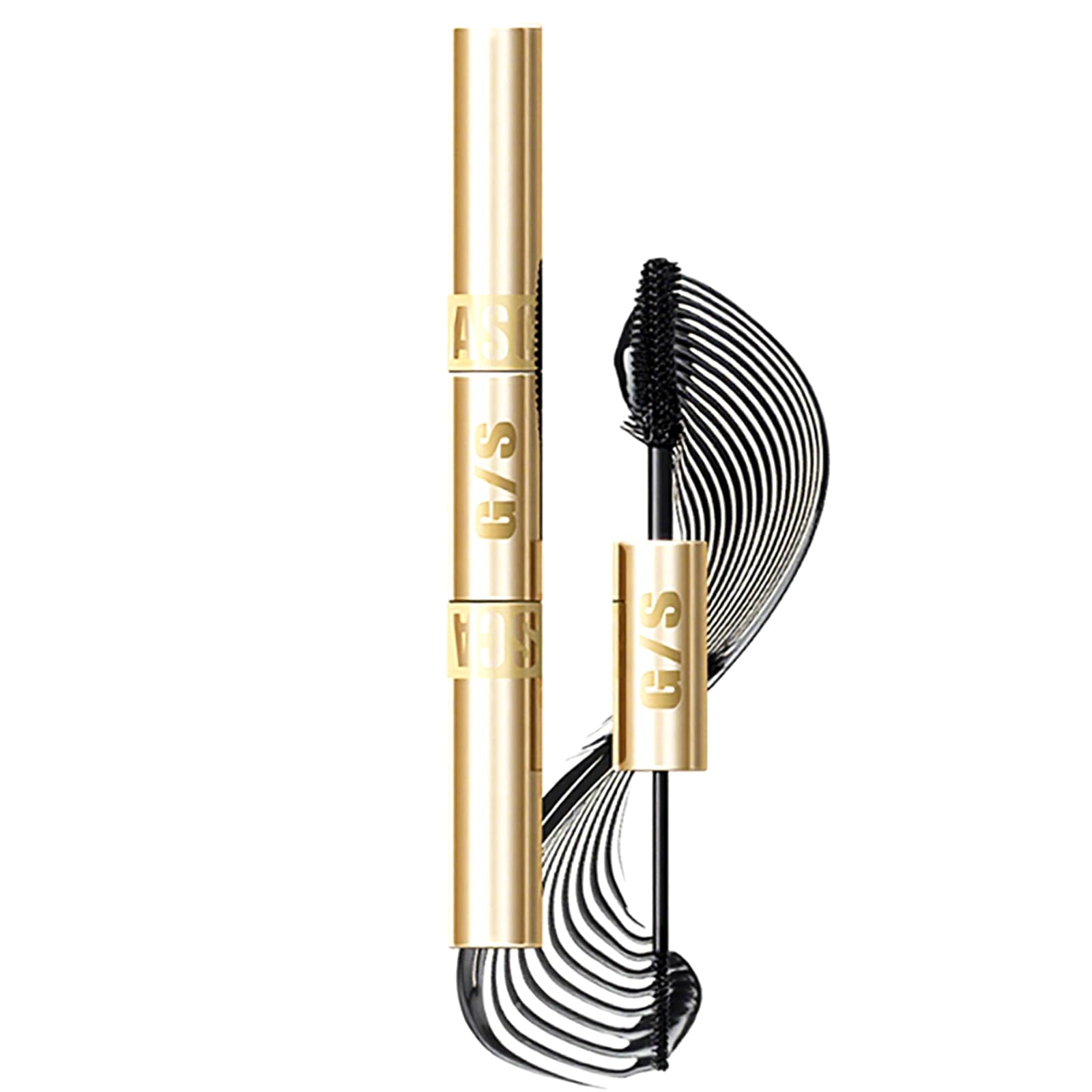 GUERNISS 2-in-1 Double-Head Mascara, Clump-Fitting, Black, Waterproof, Curl-Holding, Long-Lasting, Separating, Ultra-Fine Brush, Clump-Free,