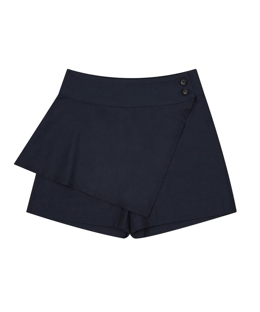 HYEYEONG KIM Peplum Shorts - Navy