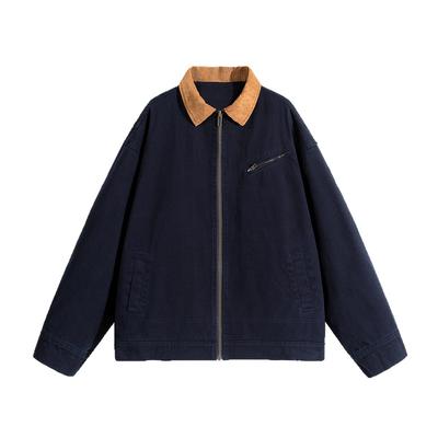 Versatile Coat Minimalist High-end Cotton Jacket Men 2026 Jacket Washed Do Old Lapel Men's Spring and Fall Clothing Breathable Work Casual Jacket