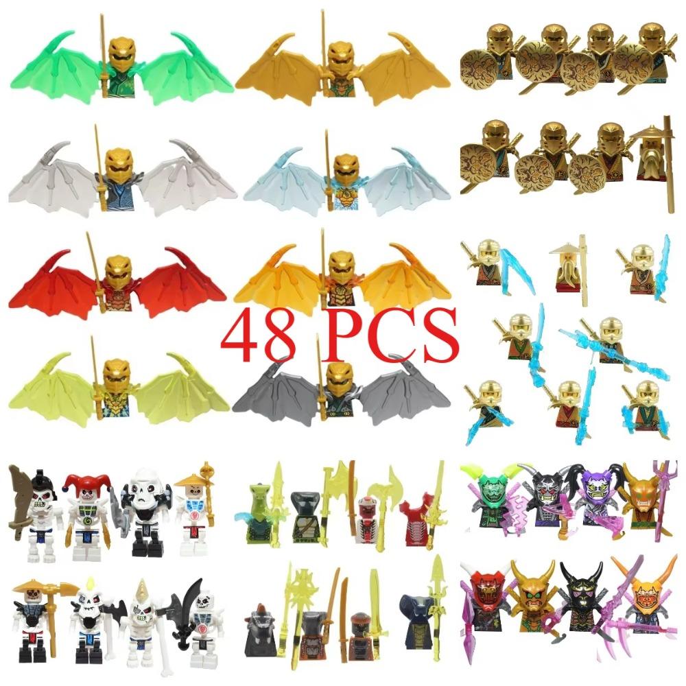 104 PCS ninja building block doll set, assembled role action doll DIY building block doll toy boy birthday gift.