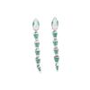 European and American niche stone inlaid green snake earrings temperament versatile fashion gold-plated silver needle earrings stud earrings women's
