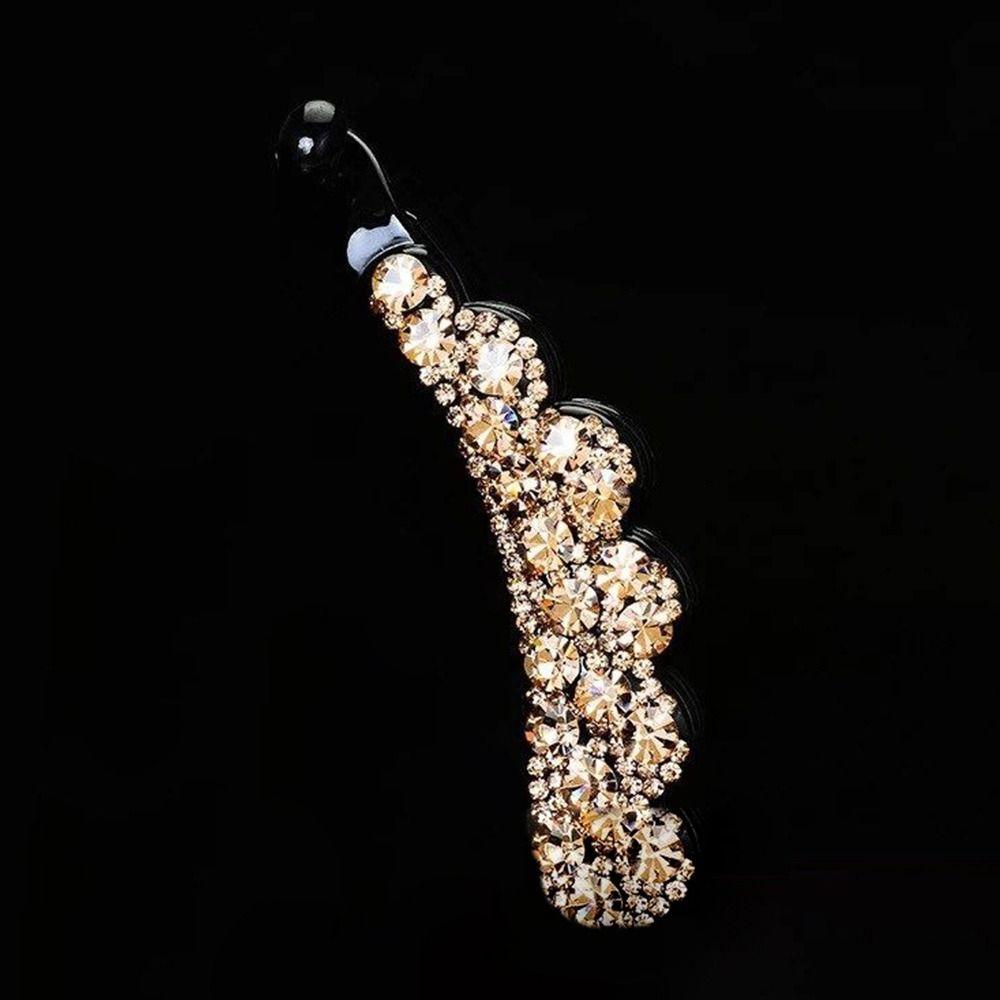 Korean Style Crystal Hair Claws Elegant Sweet Hairpins Rhinestones Banana Clip  For Women Girls