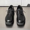 3185 dress commuter leather shoes spring new groom wedding shoes leather versatile men's carbon black derby shoes